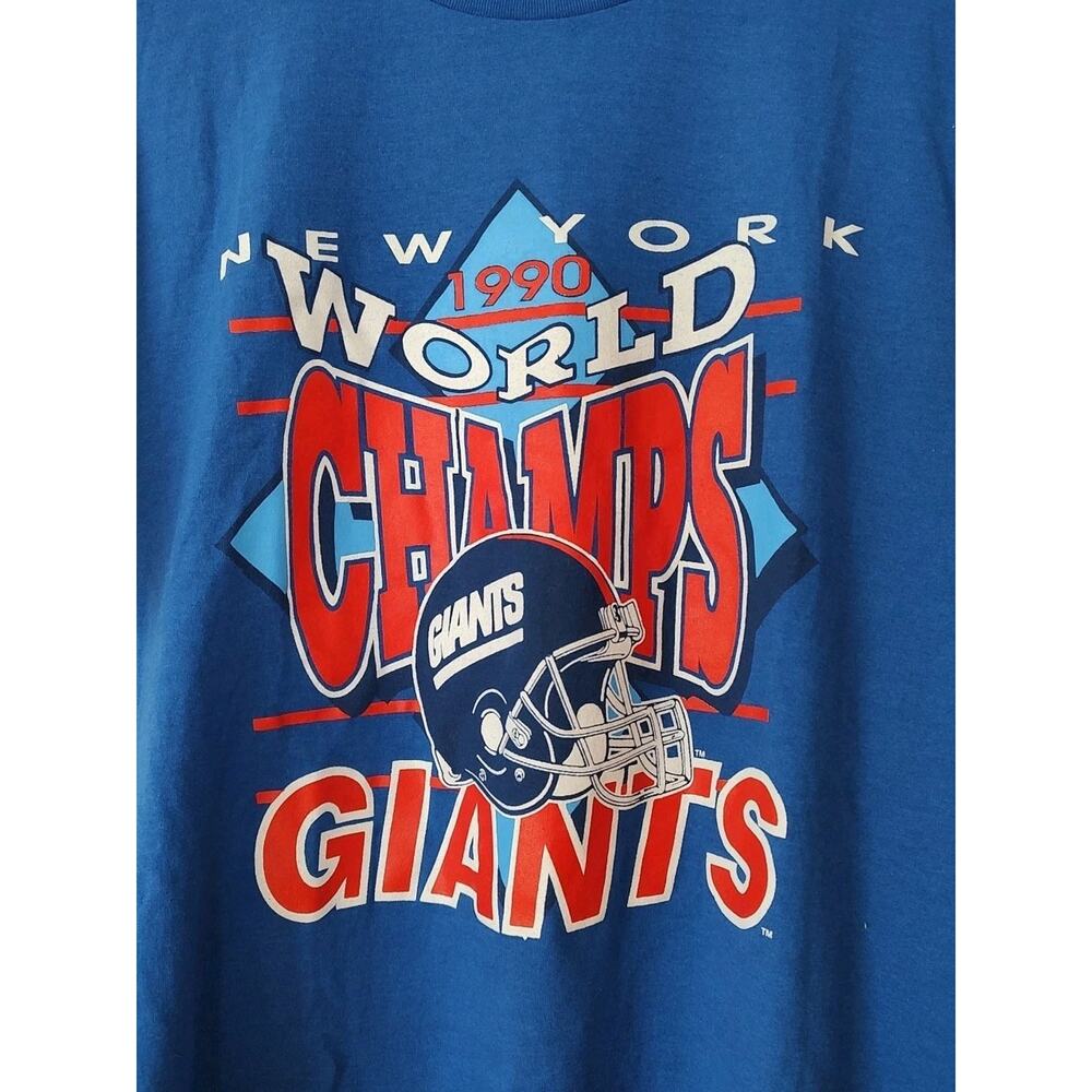 Men's Trench 1990 NEW YORK GIANTS SUPER BOWL XXV World Champions T-Shirt - XL